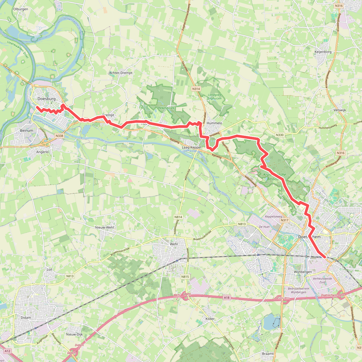 Doetinchem station - Doesburg · Graafschapspad etappe 5