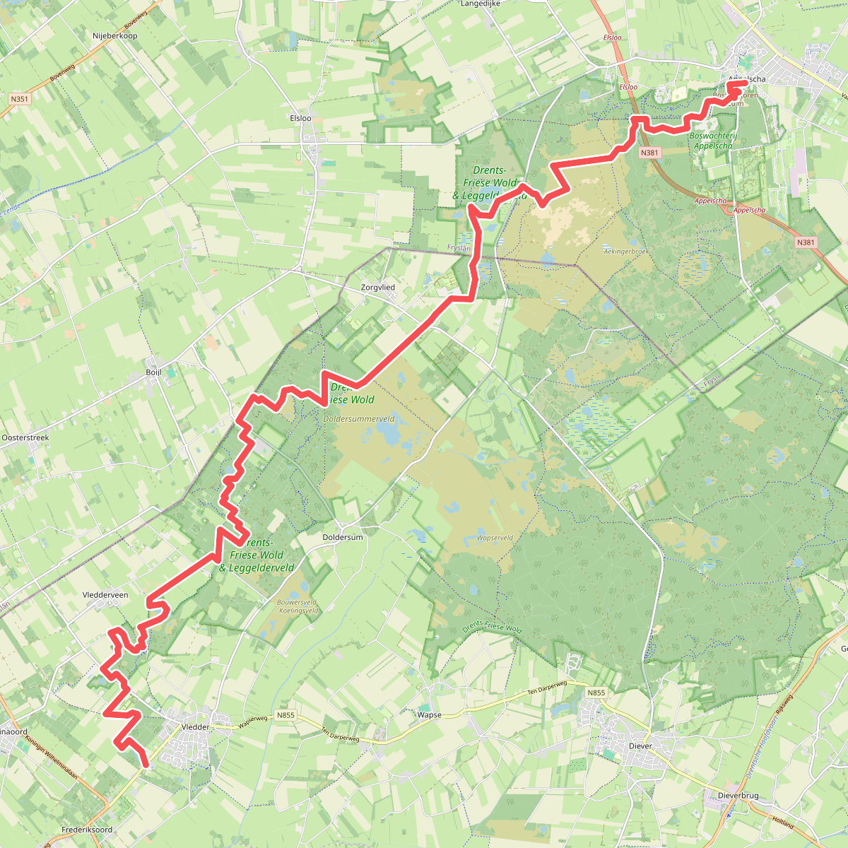 Appelscha - Wateren - Vledder · Stellingenpad etappe 1