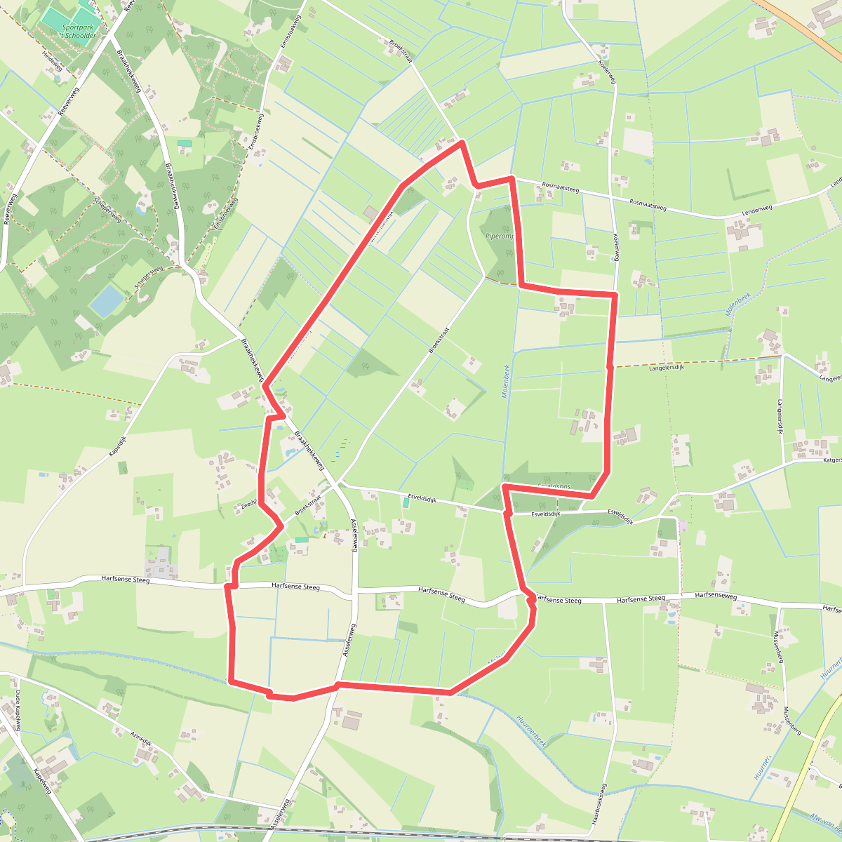Klompenpad het Braakhekke Bultenpad verkorting Zuid