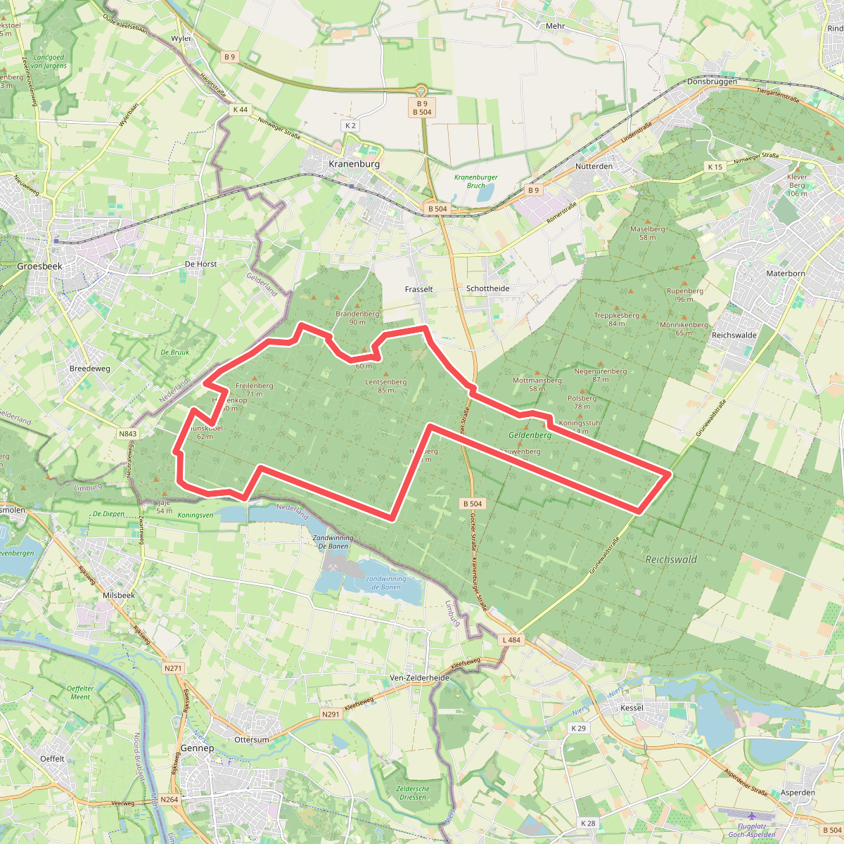 Reichswald wandelroute