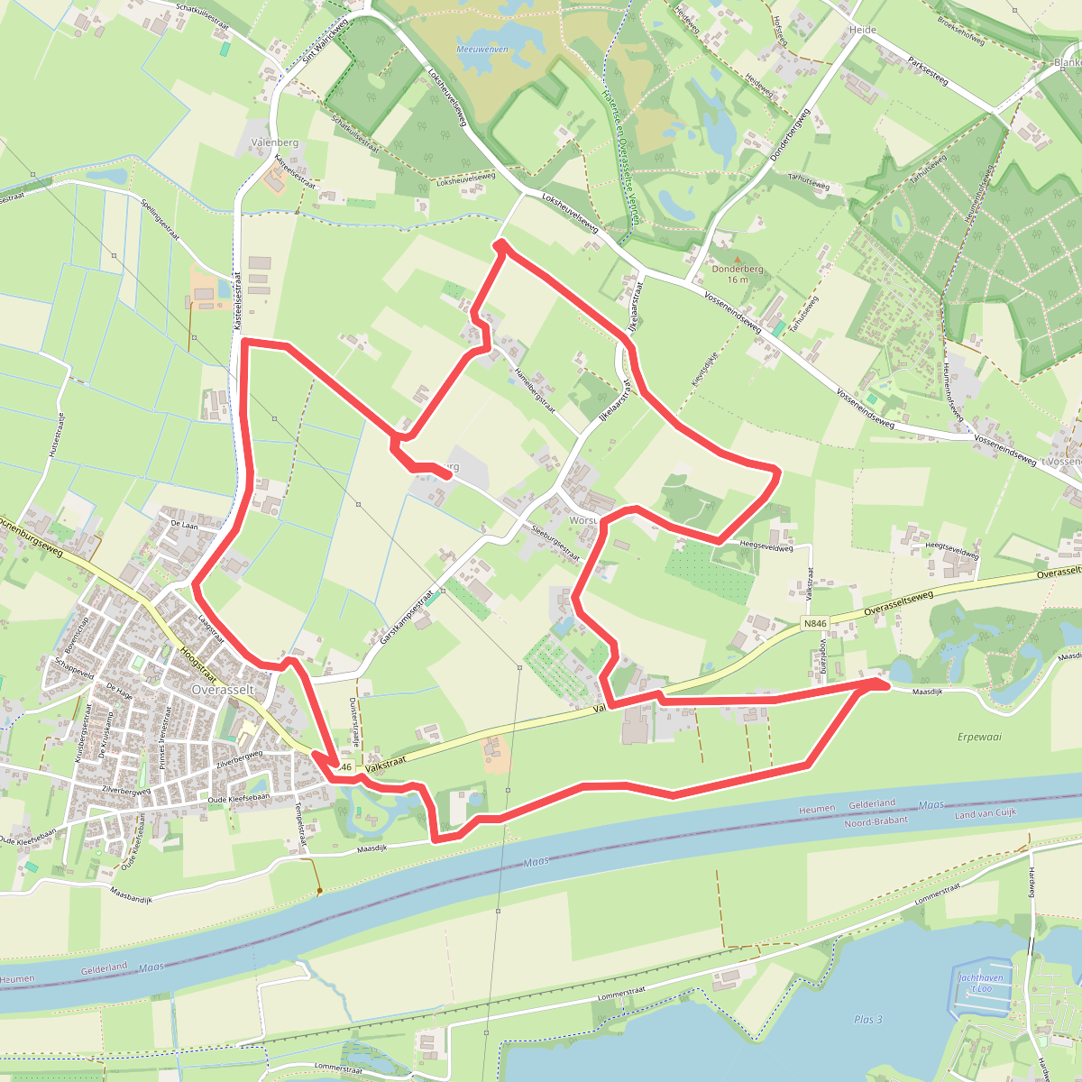 Heerlijkheden van Overasselt - Groene route