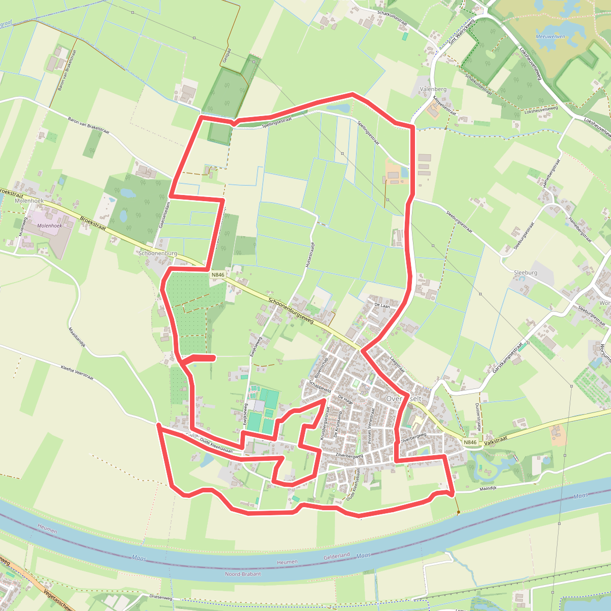 Heerlijkheden van Overasselt - Rode route