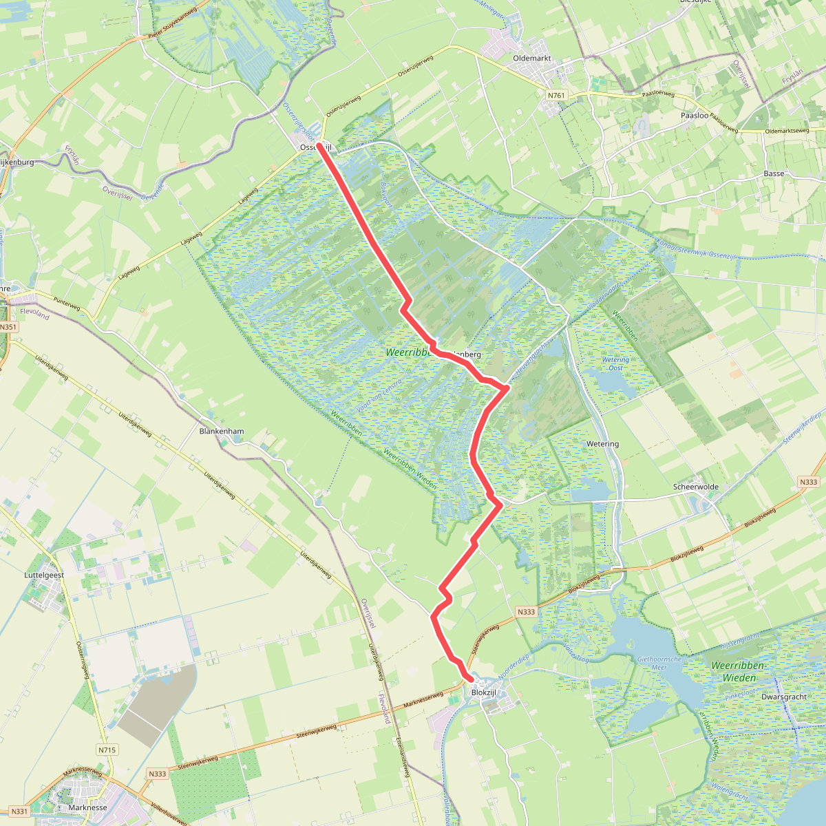 Blokzijl - Ossenzijl · Stellingenpad etappe 6