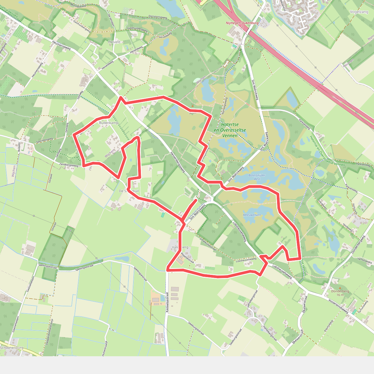 Heerlijkheden van Overasselt - Blauwe route