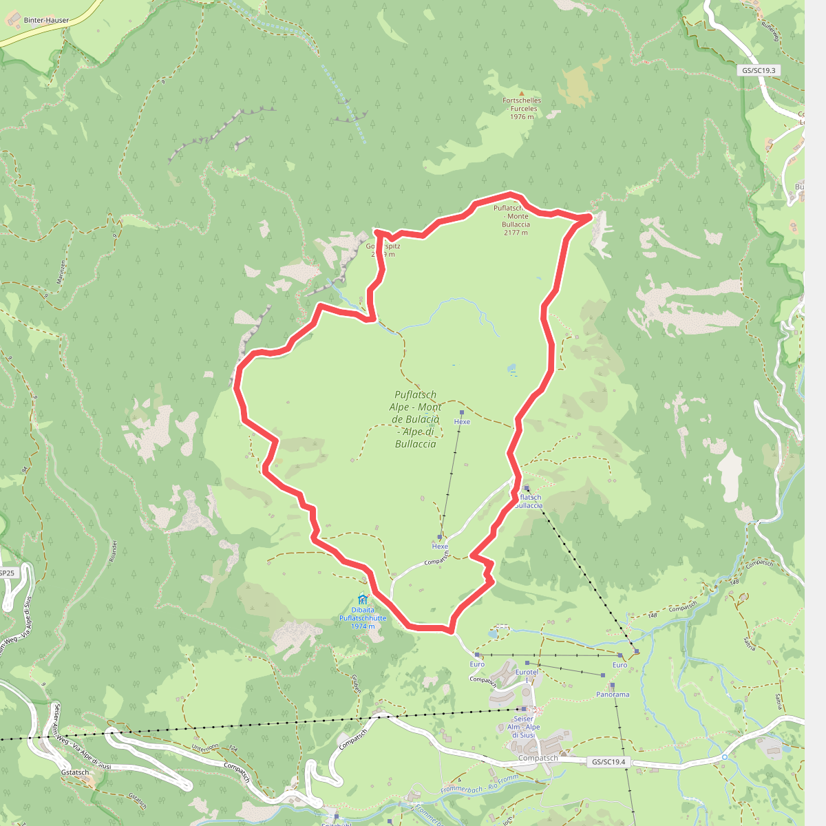 Puflatschumrundung - Giro del Bulacia
