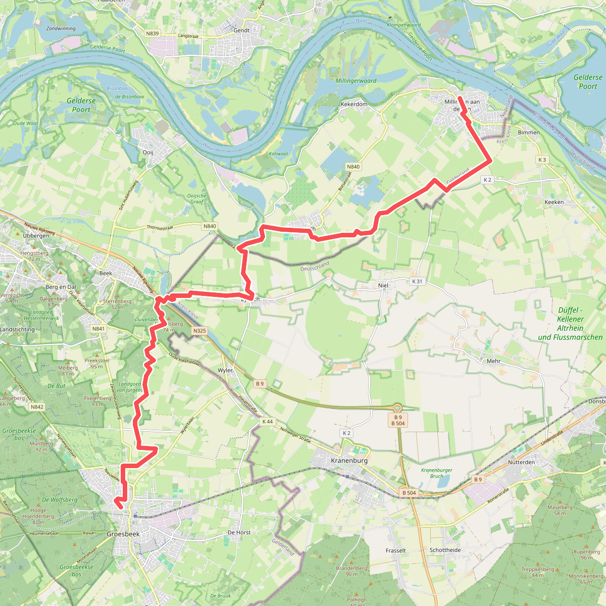 Pieterpad Millingen aan de Rijn - Groesbeek