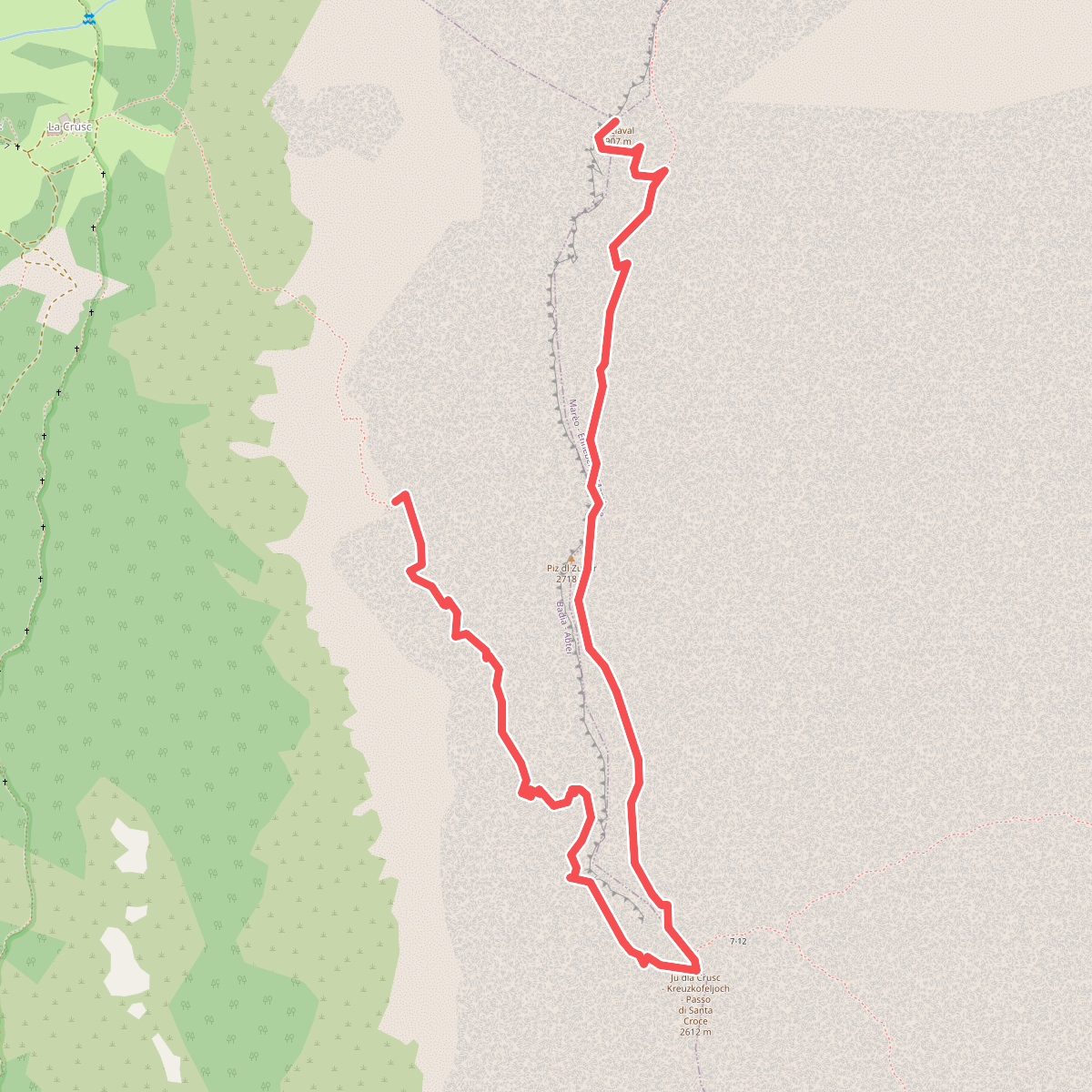 Ferata dla Crusc - Heiligkreuzkofelsteig - Ferrata Monte Cavallo