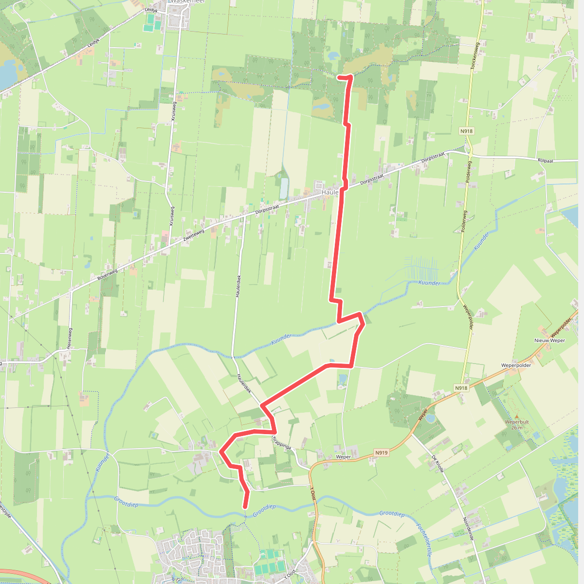 (Doorsteek) Oosterwolde - Haulerwijk · Stellingenpad etappe 14