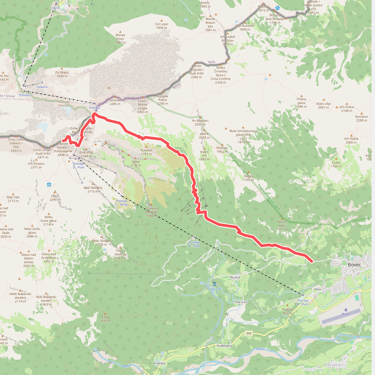 Bovec - Krnica - Prestreljenik