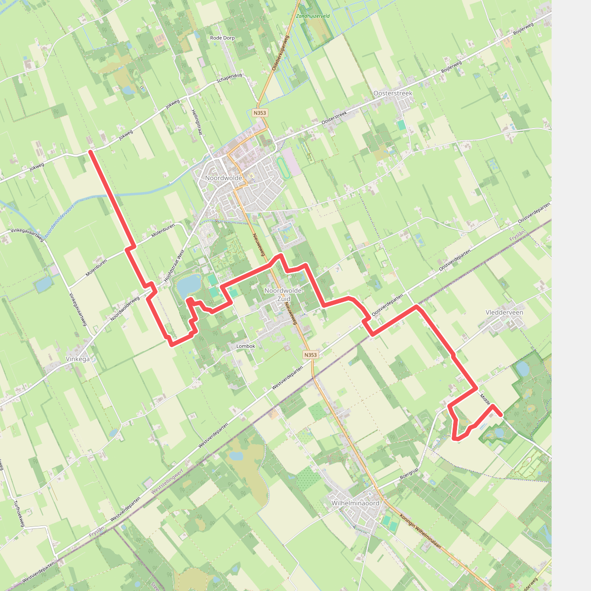 Doorsteek Noord-Wolde · Stellingenpad etappe 15