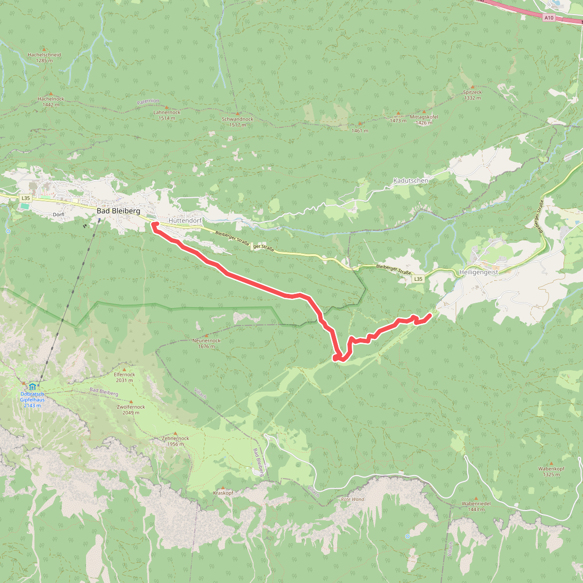 Dobratsch Rundwanderweg (veraltete Variante)