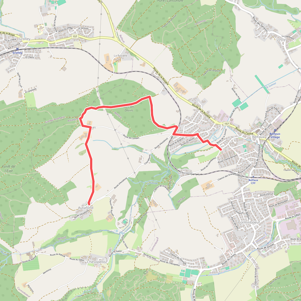 Belfaux rte de Chésopelloz - Autafond