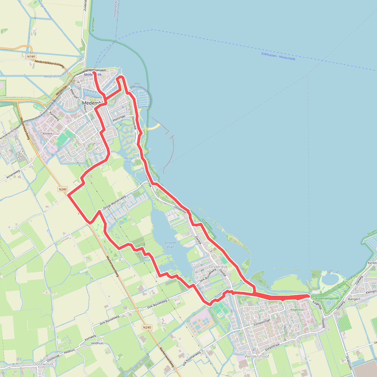 Langs het IJsselmeer