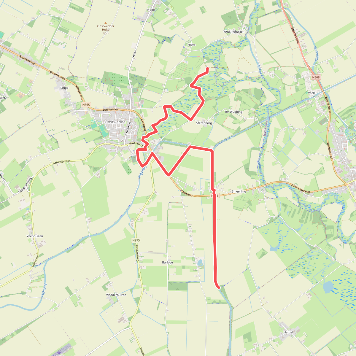 Onstwedde - Onstwedde · Westerwoldepad etappe 9