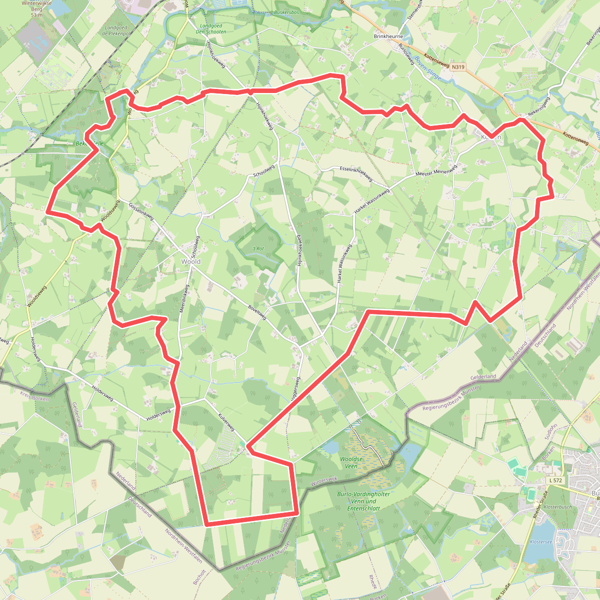 Rondwandeling Woold · Scholtenpad etappe 13