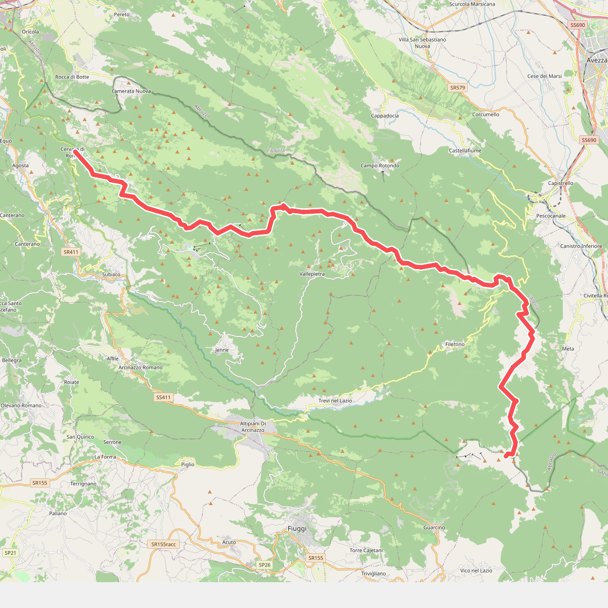 Alta Via Cervara di Roma - Sella del Pozzotello