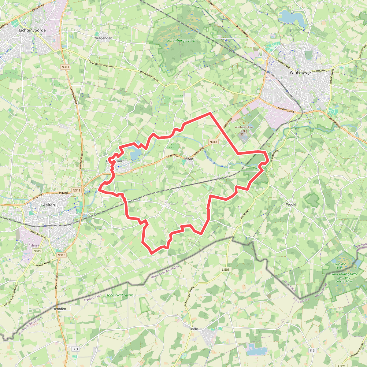Rondwandeling Miste · Scholtenpad etappe 14