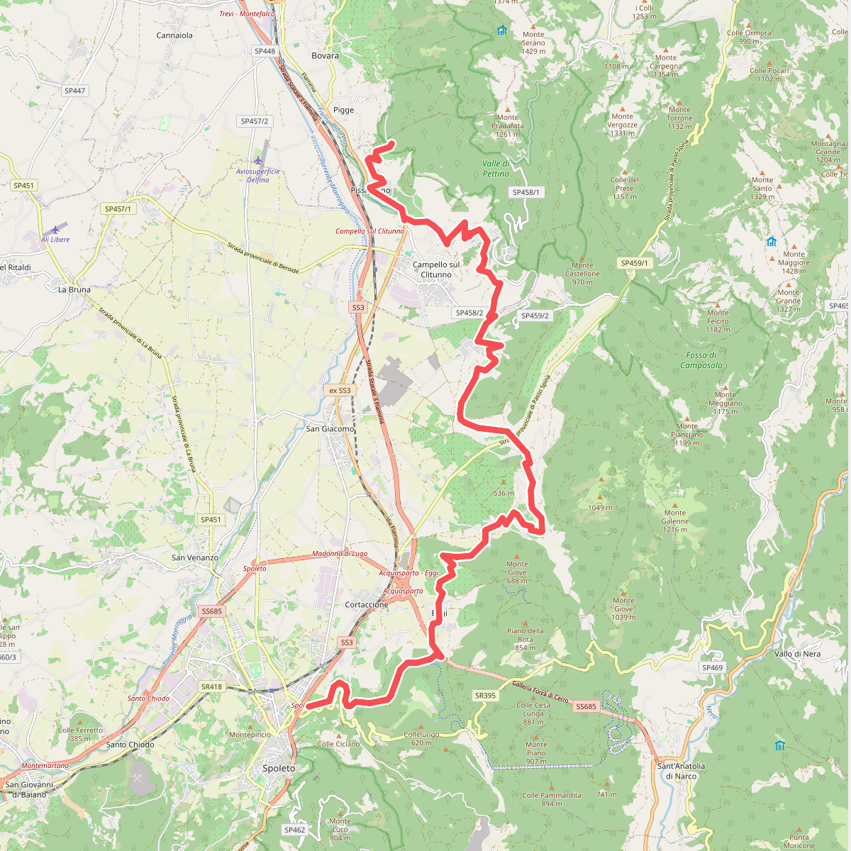 Sentiero degli Ulivi – tratto Spoleto Trevi