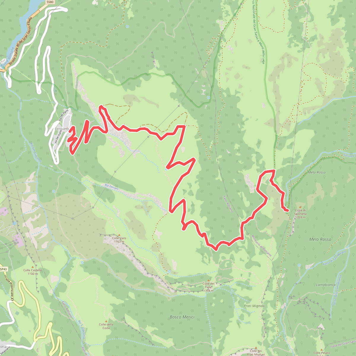 Cerqueto - Cima Sportella