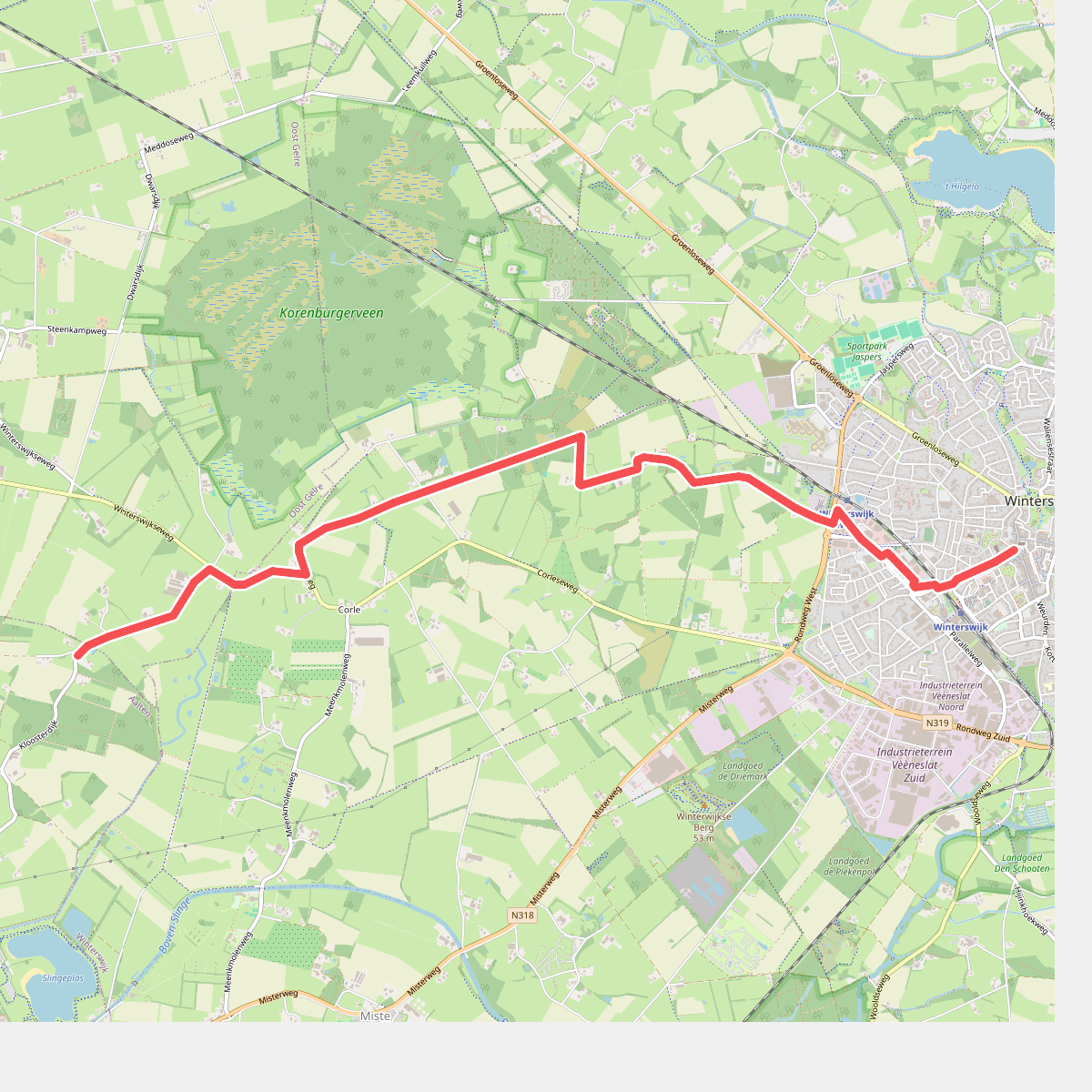 Westroute (aansluiting etappe 2) · Scholtenpad etappe 8