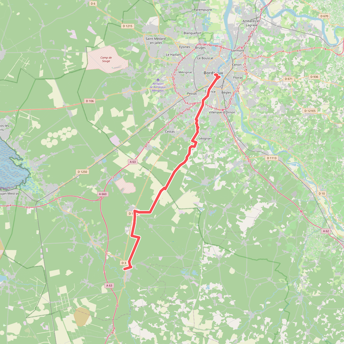 Via Turonensis · Bordeaux – Belin-Béliet