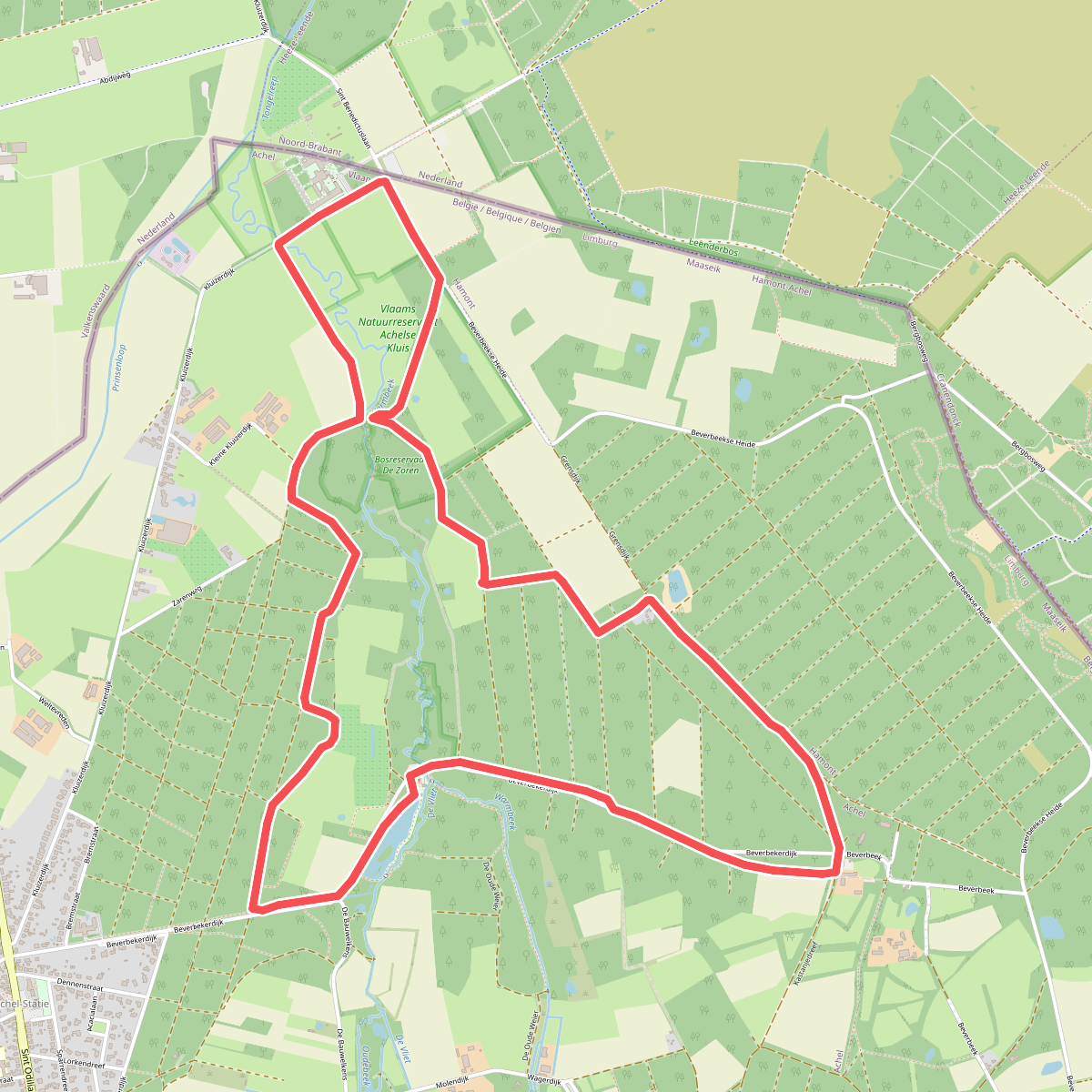 Wandelgebied: De Achelse kluis - Gele route