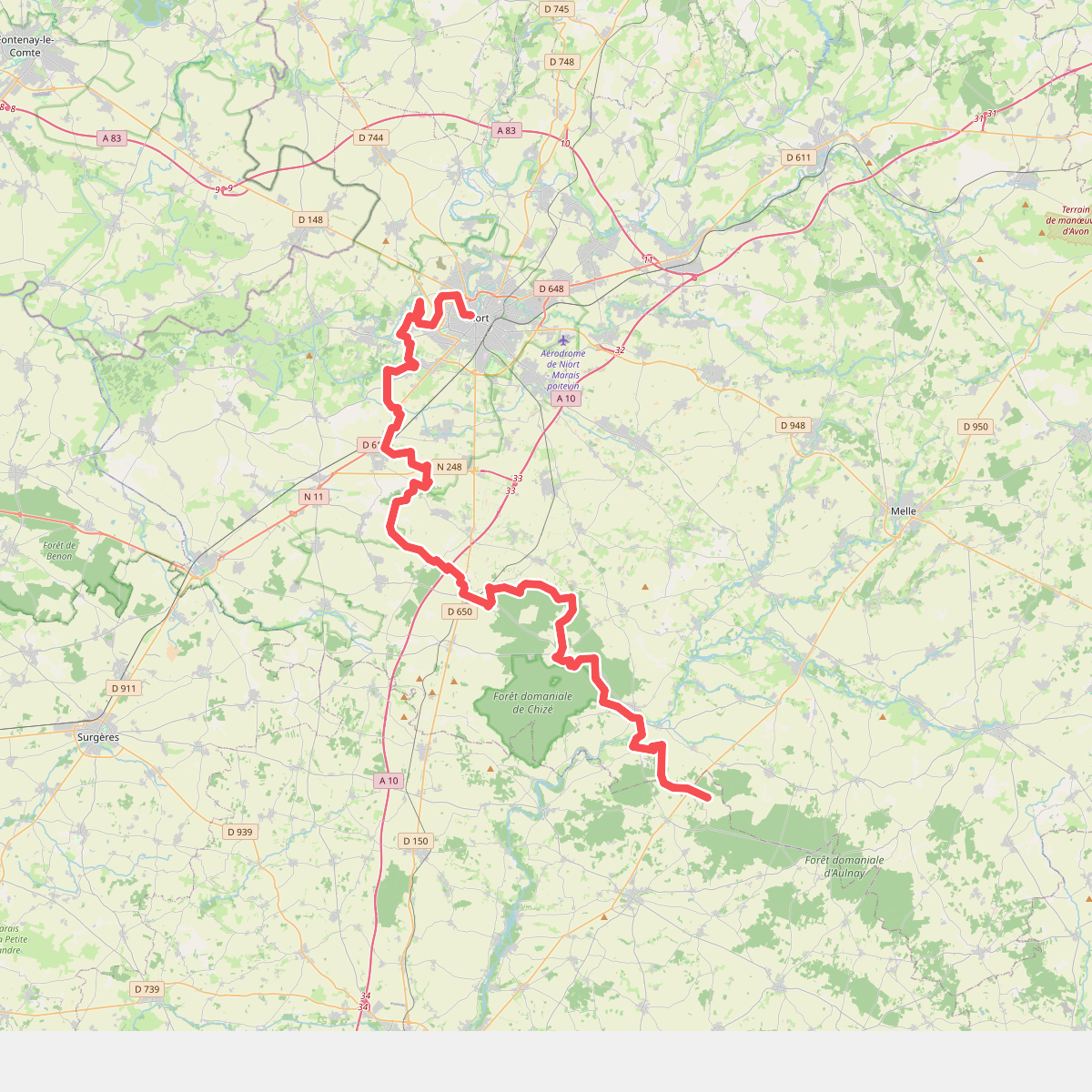 De la Manche aux Pyrénées 12, Niort - La Villedieu