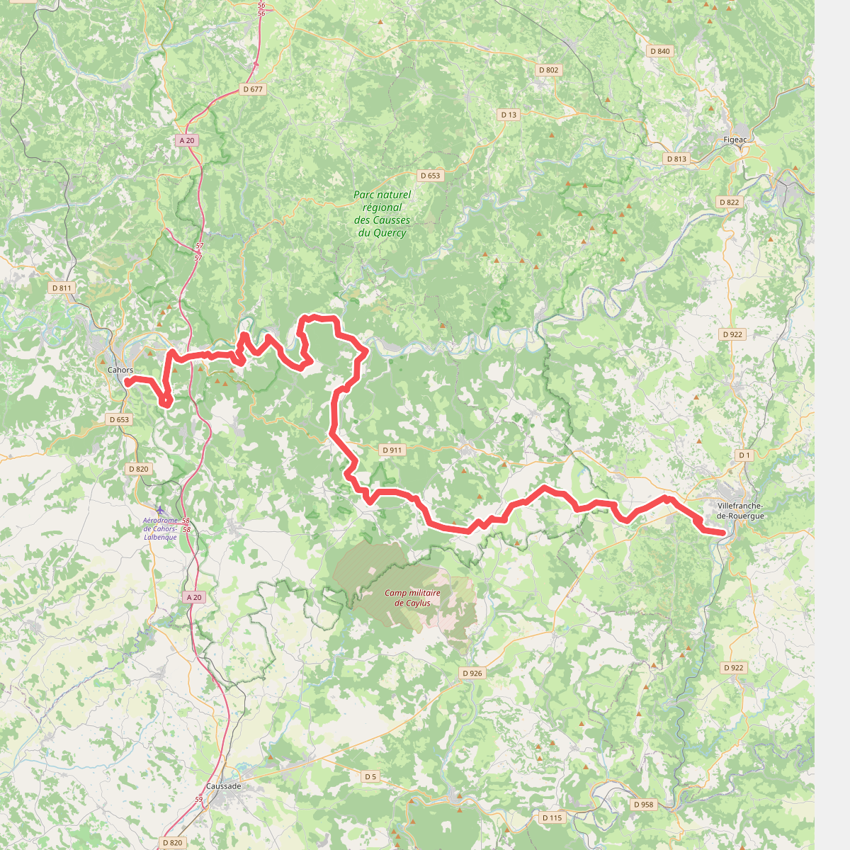 De la Manche aux Pyrénées 18, Cahors - Villefranche-de-Rouergue