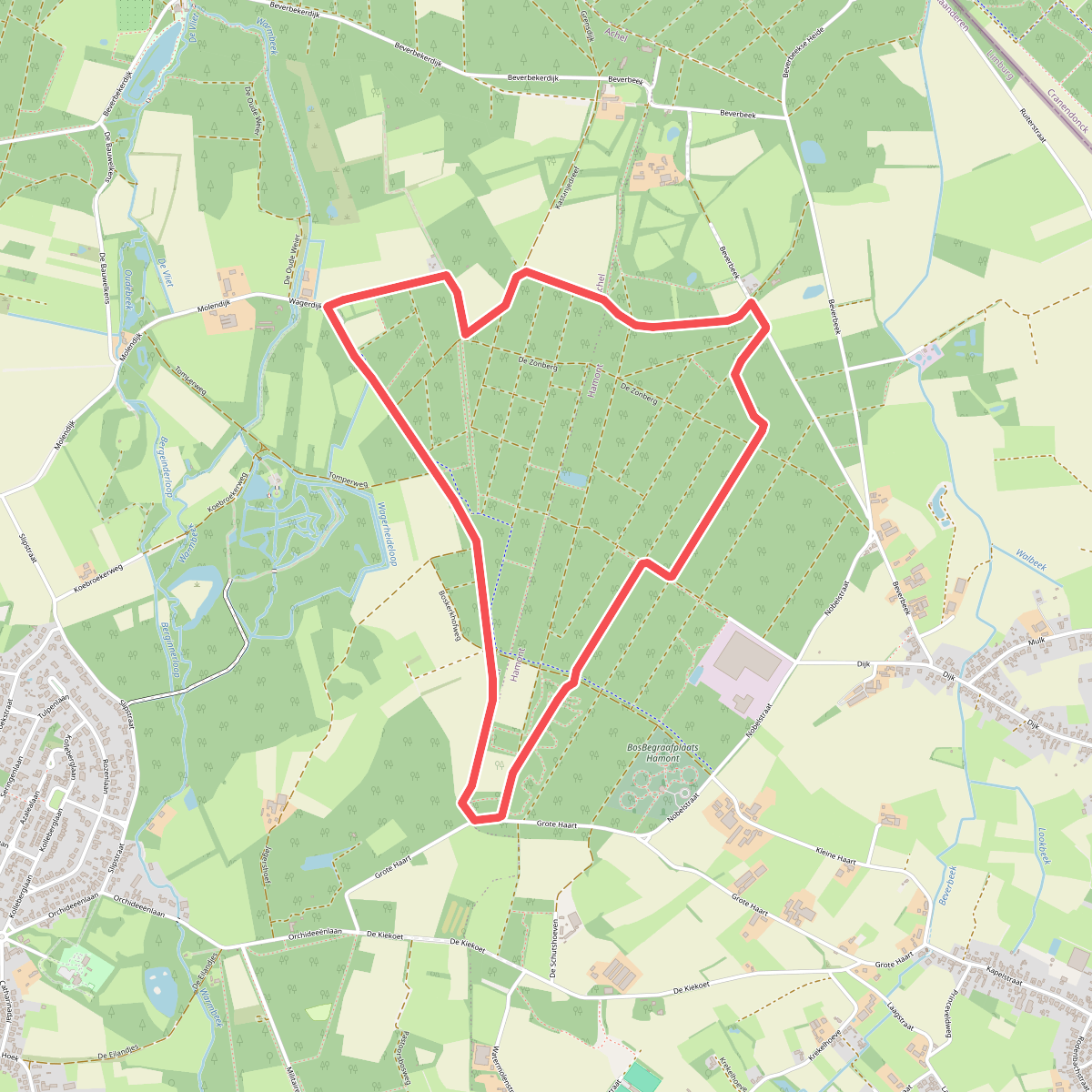 Wandelgebied: t Mulke - oranje route