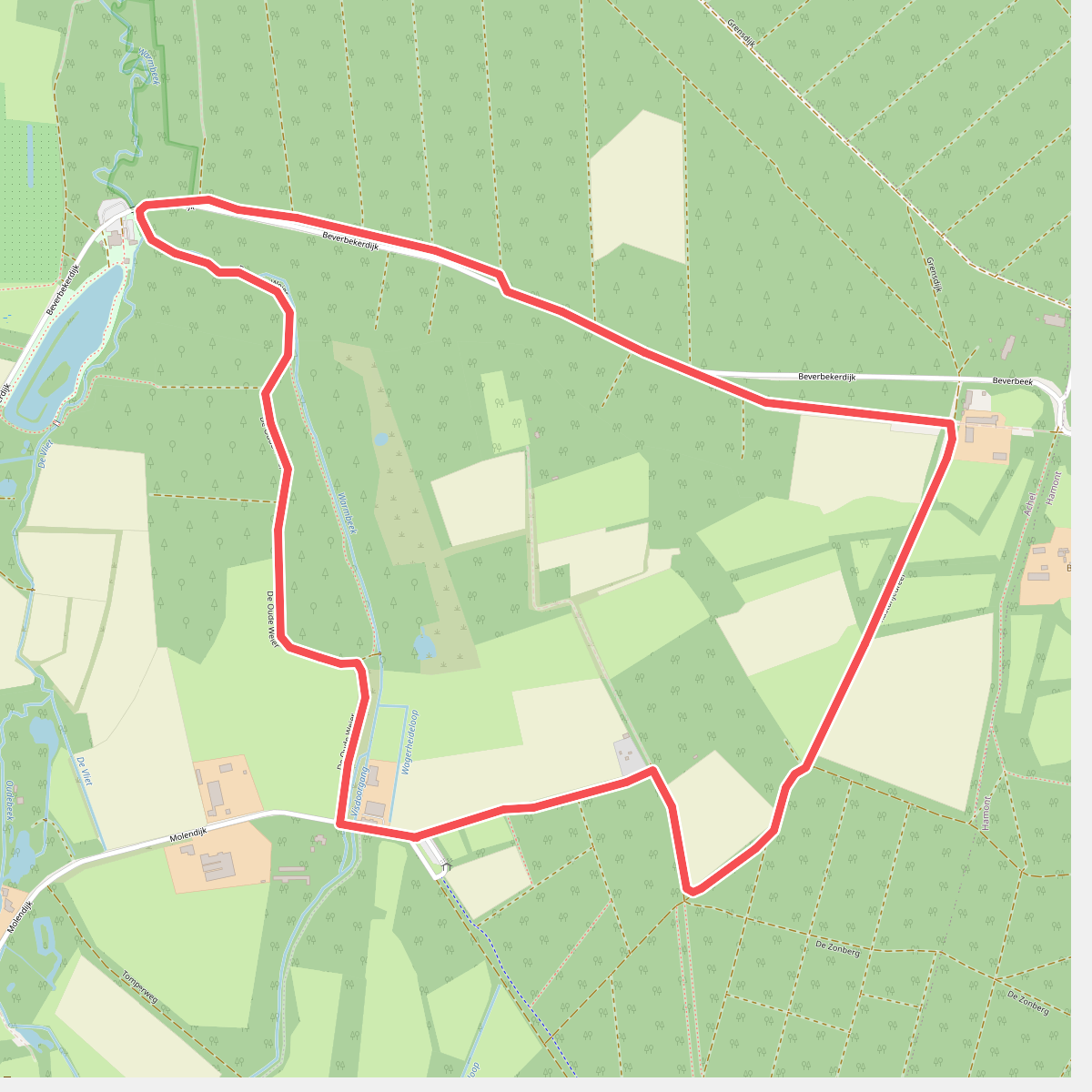 Wandelgebied: t Mulke - blauwe route