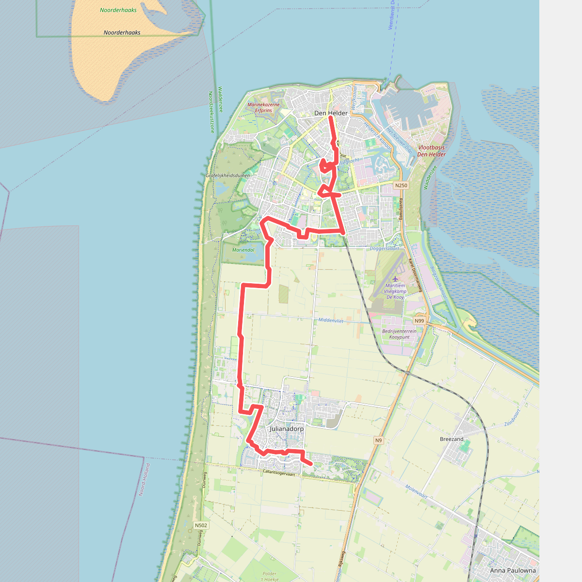 Den Helder - Julianadorp · Noord-Hollandpad etappe 3