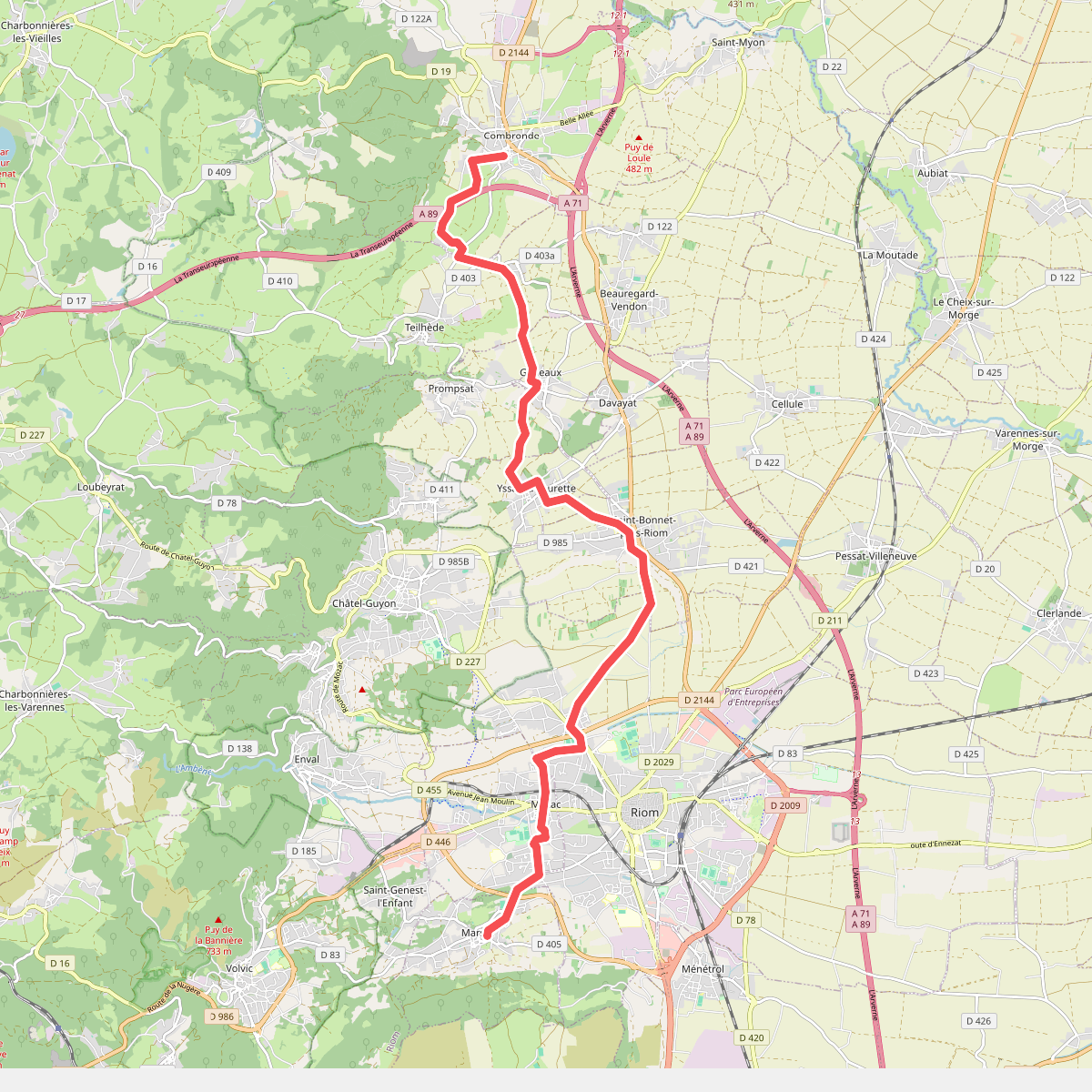 Chemin de Saint-Michel · Combronde – Marsat