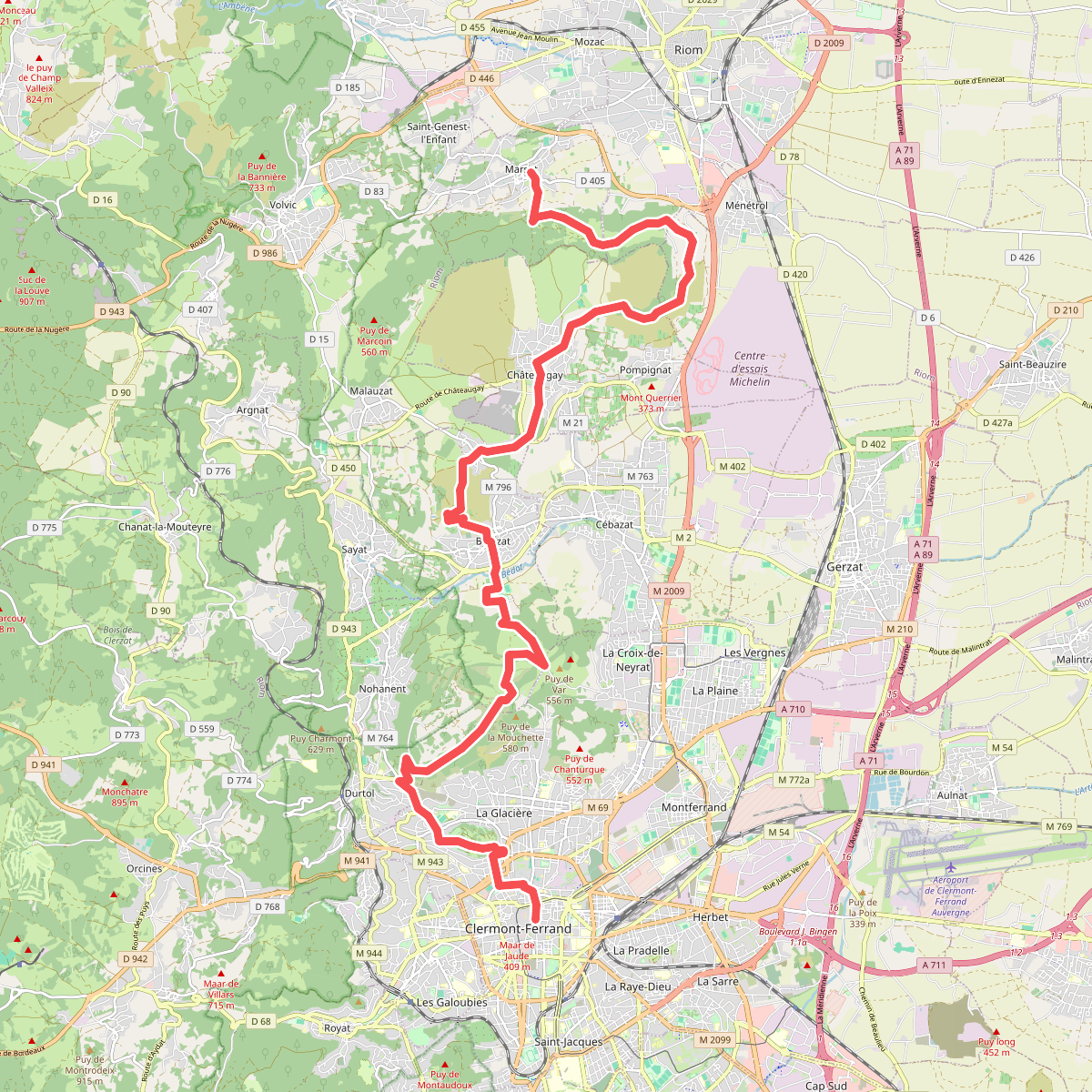 Chemin de Saint-Michel · Marsat – Clermont-Ferrand