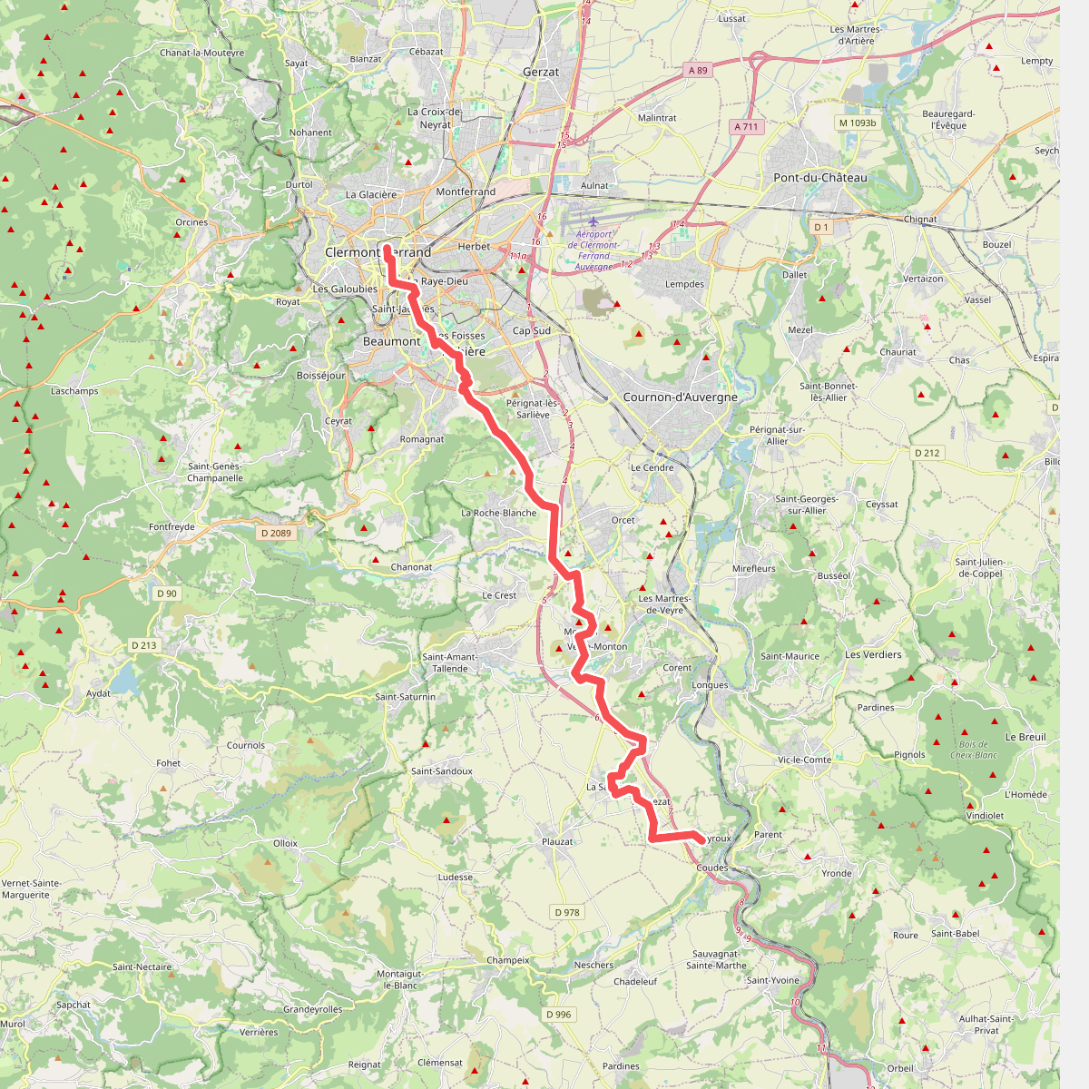 Chemin de Saint-Michel · Clermont-Ferrand – Montpeyroux