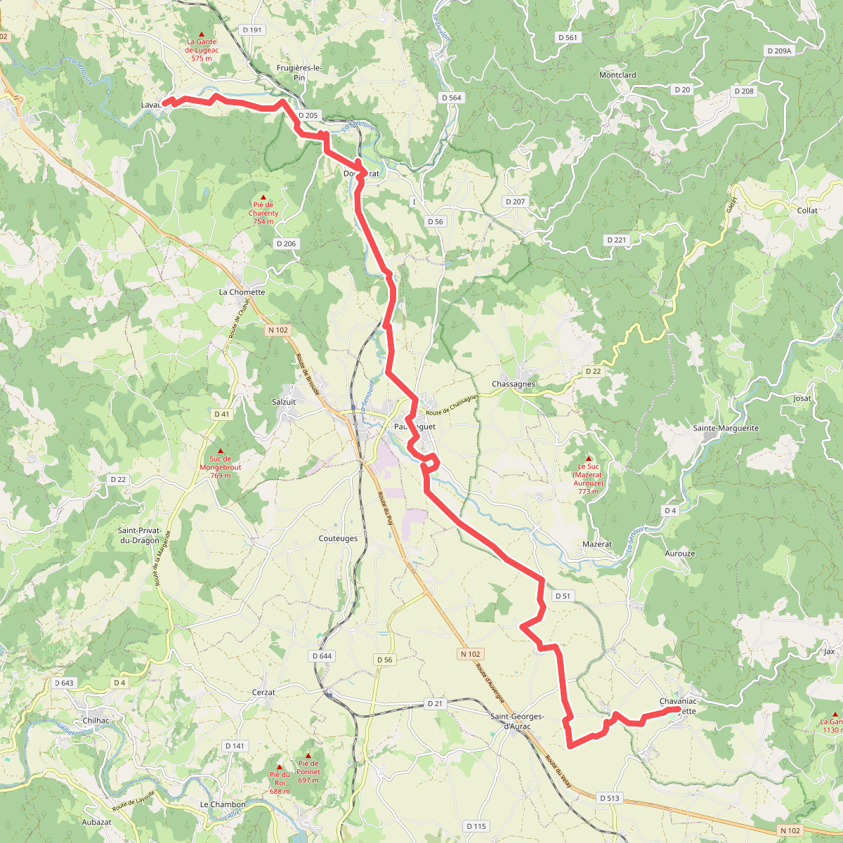 Chemin de Saint-Michel · Lavaudieu – Chavaniac-Lafayette