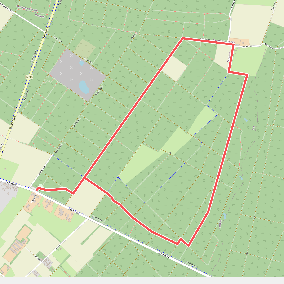 De Groote Heide: Kolisbos - Blauw
