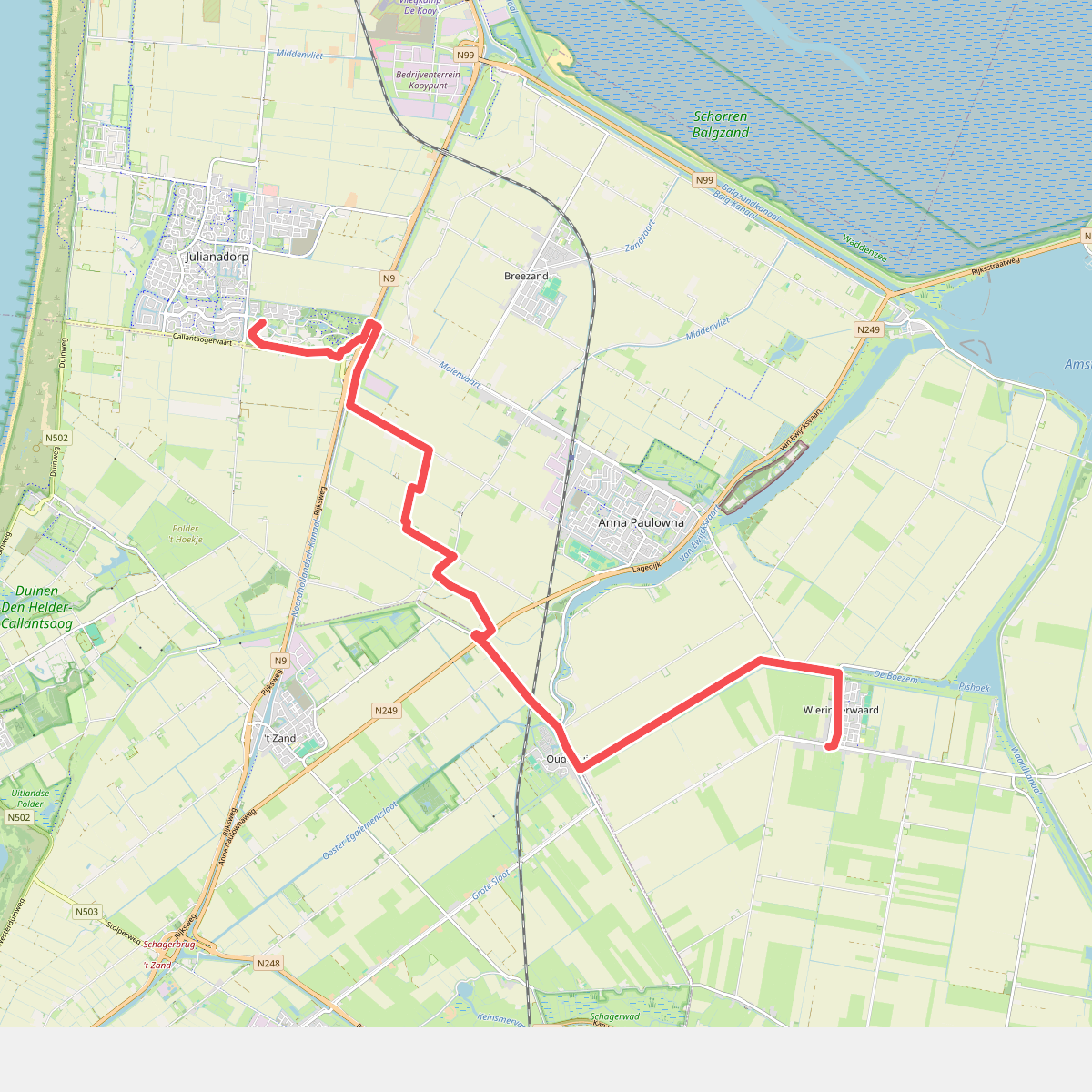 Julianadorp - Wieringerwaard · Noord-Hollandpad etappe 4