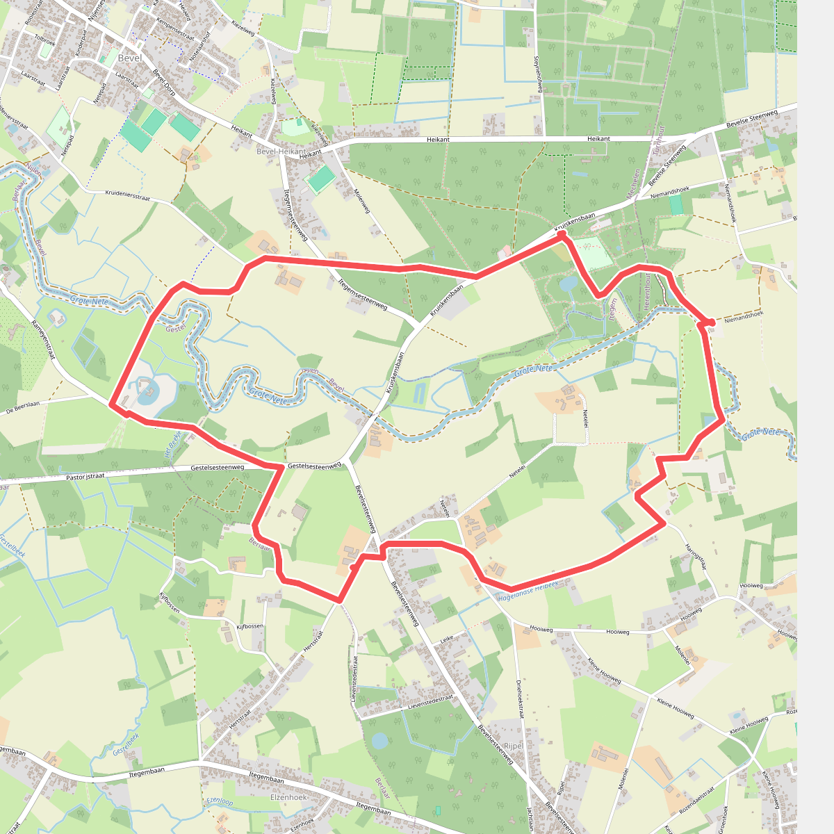 Langs het Gestelpad in de Netevallei