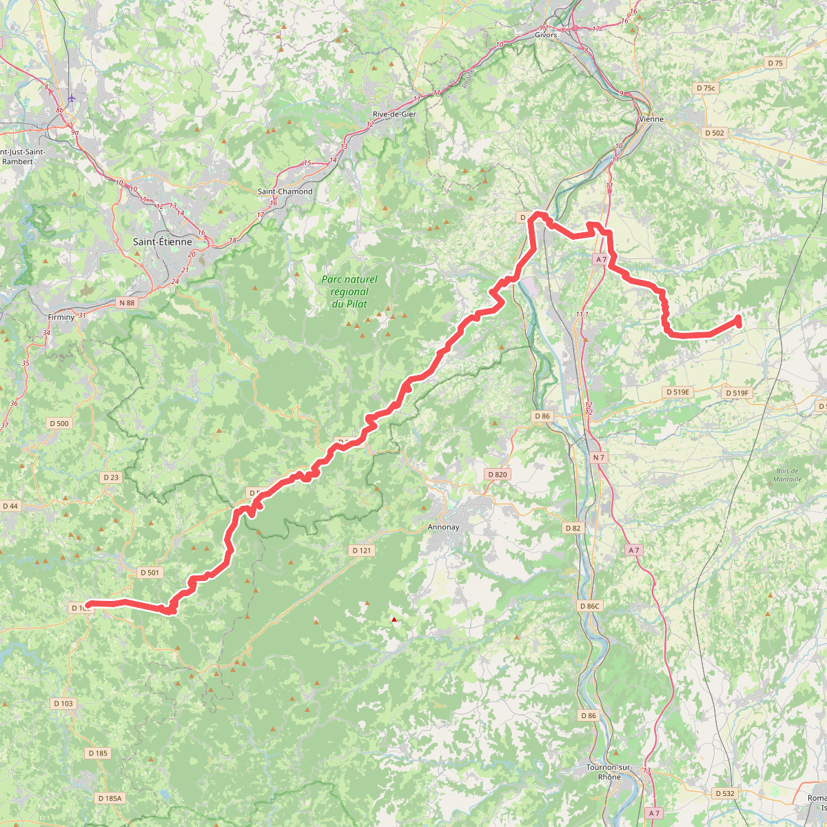 Via Gebennensis · Bellegarde-Poussieu – Montfaucon-en-Velay