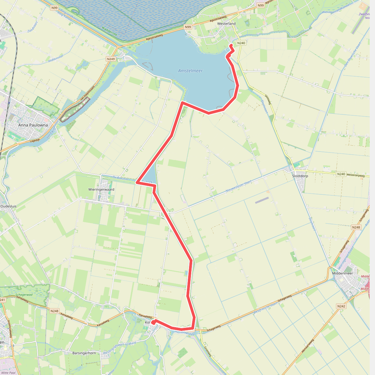 De Haukes - Kolhorn · Noord-Hollandpad etappe 7