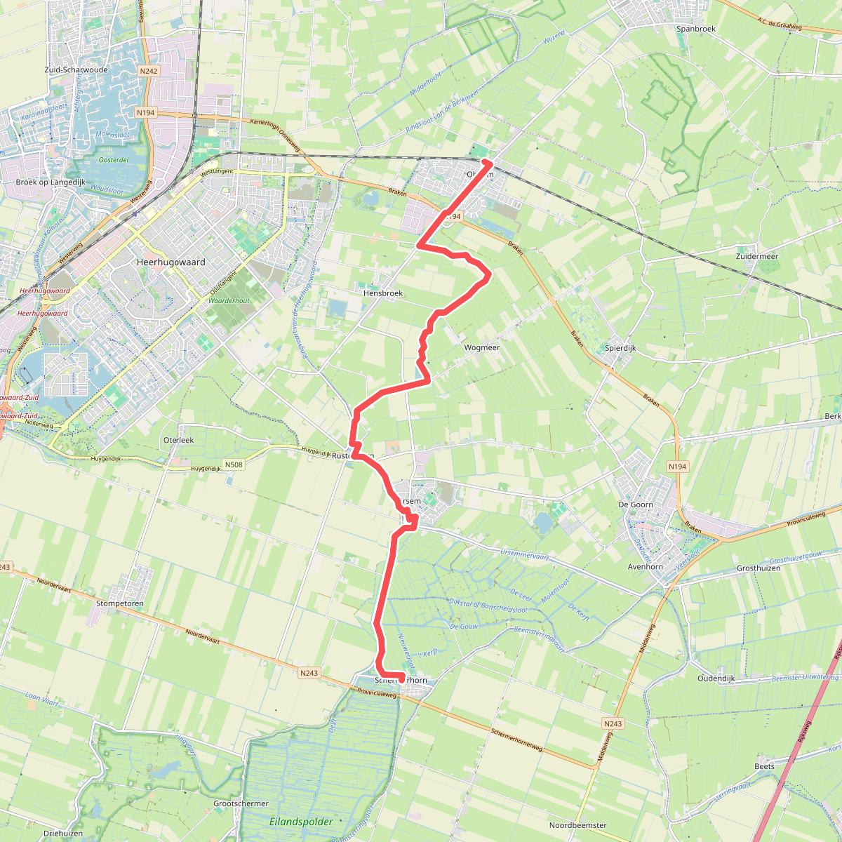 Obdam - Schermerhorn · Noord-Hollandpad etappe 9