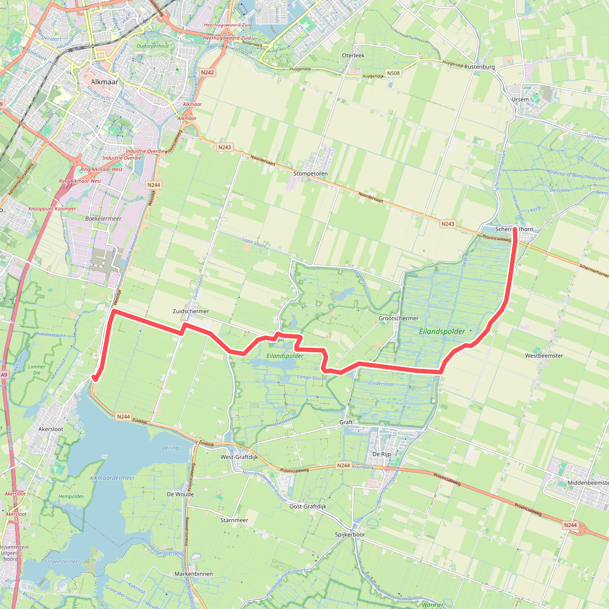 Schermerhorn - Akersloot · Noord-Hollandpad etappe 10