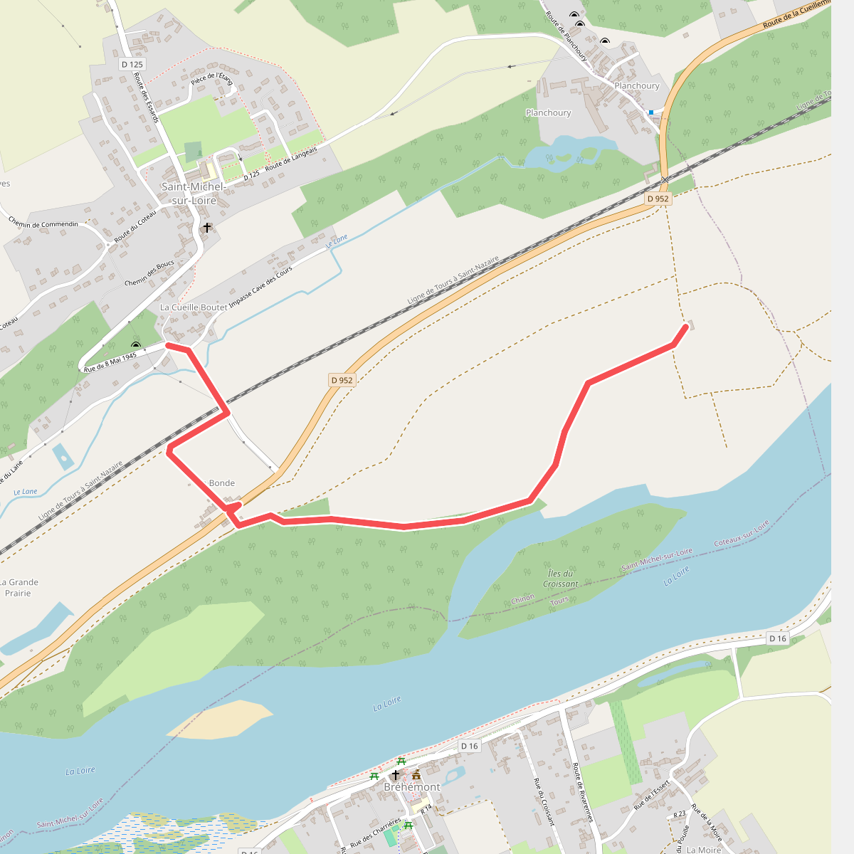 Aller-retour vers la Grange de l'Île
