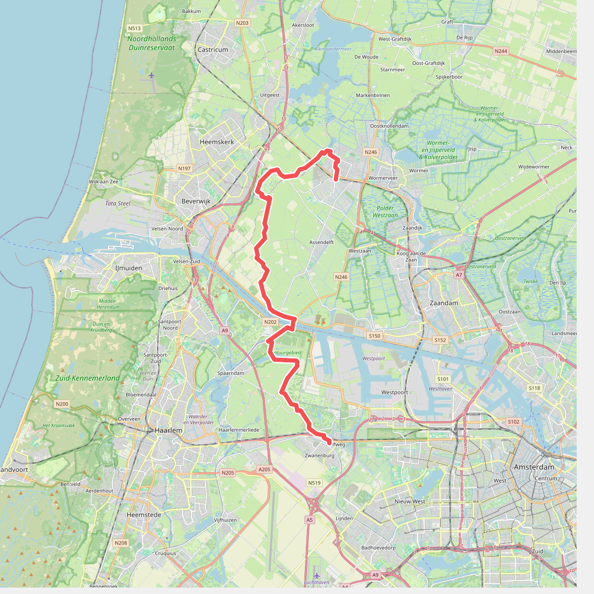 Krommenie - Halfweg · Noord-Hollandpad etappe 12