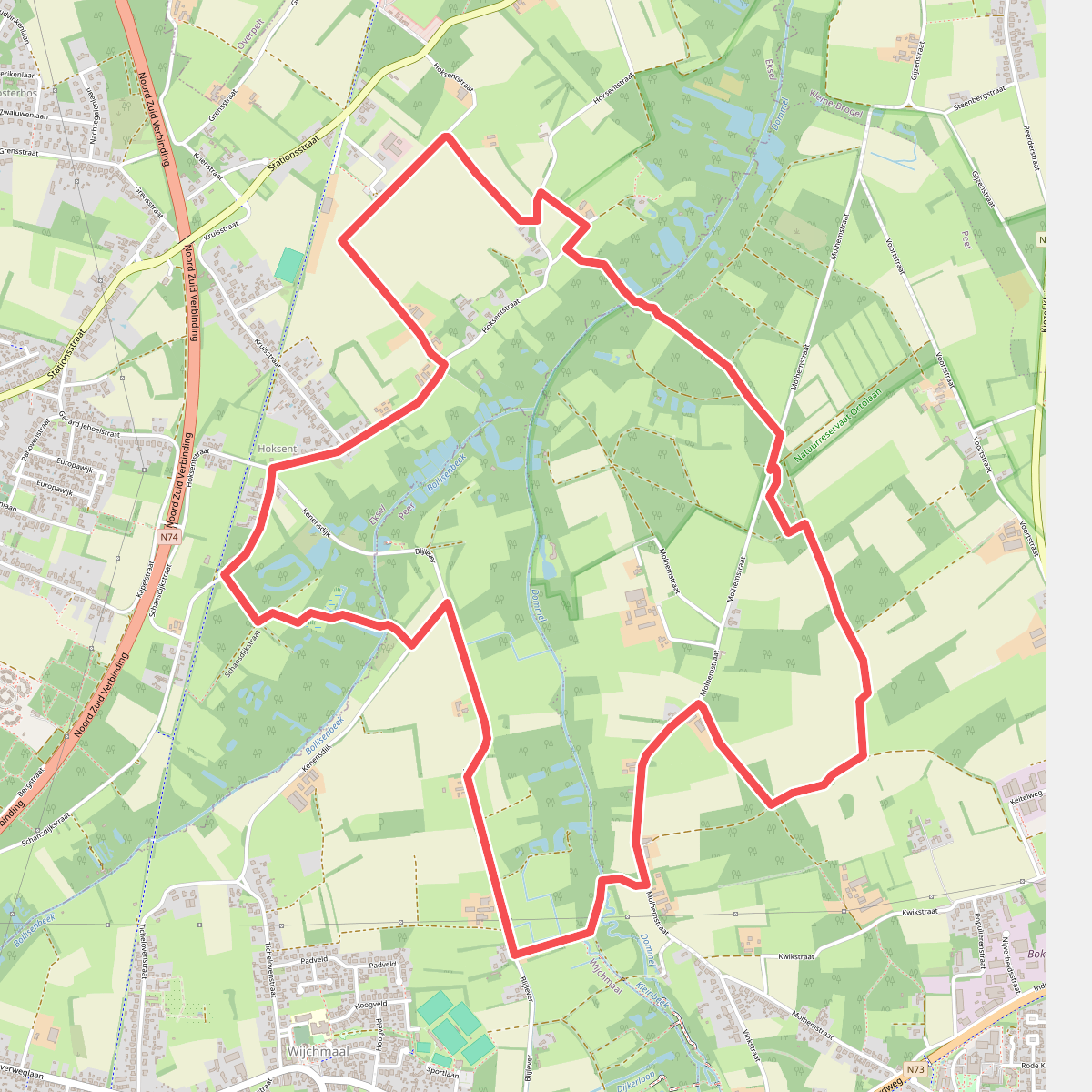 Hoksent-Molhem (Dommeldalroute) - Groen