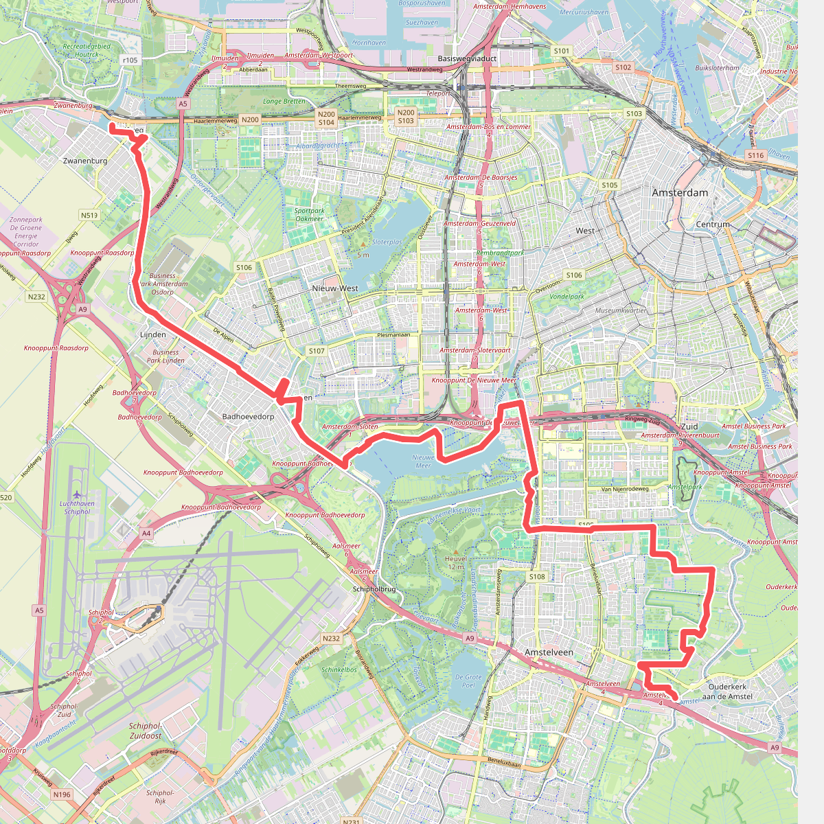Halfweg - Ouderkerk aan de Amstel · Noord-Hollandpad etappe 13
