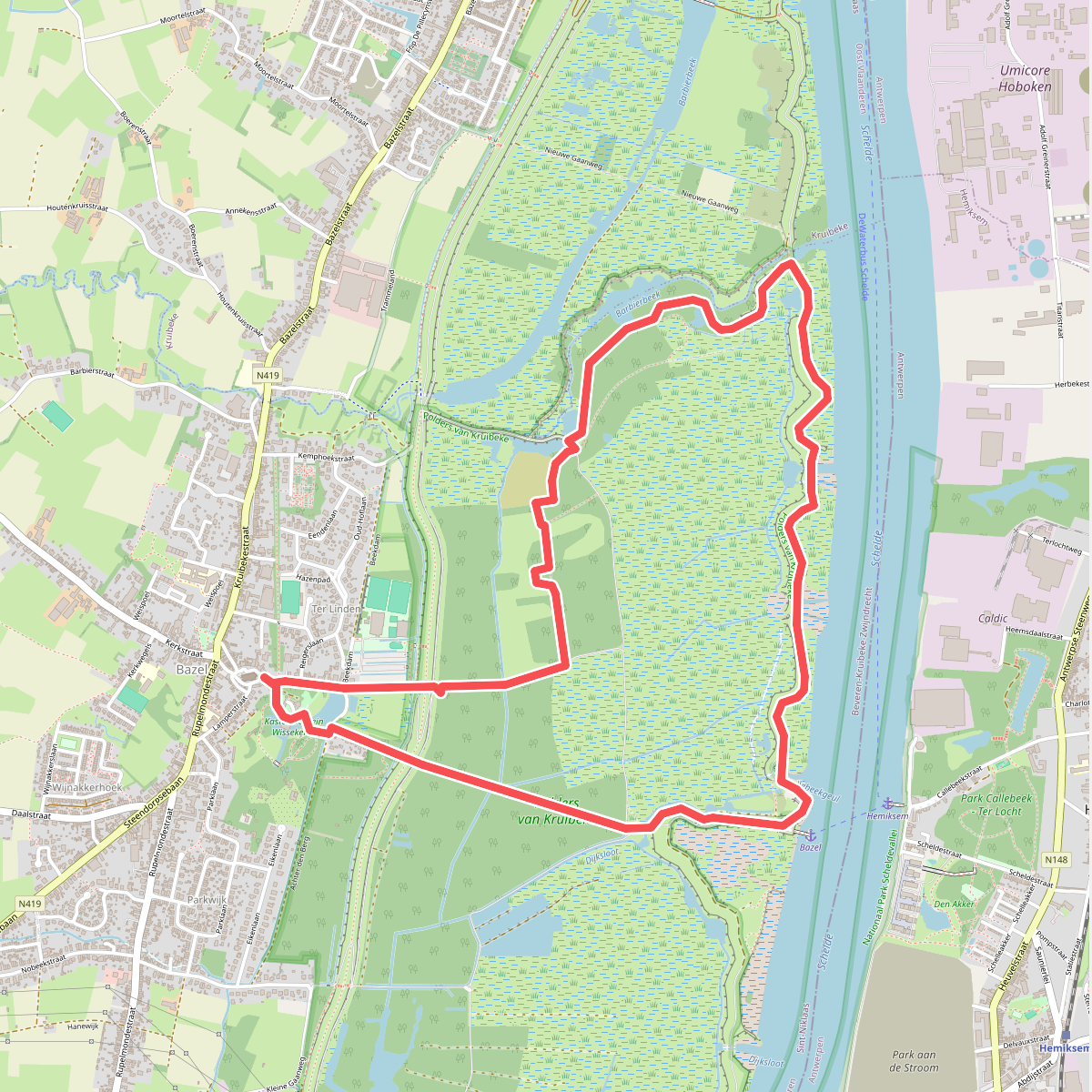 Kruibeekse Kreek Wandelroute