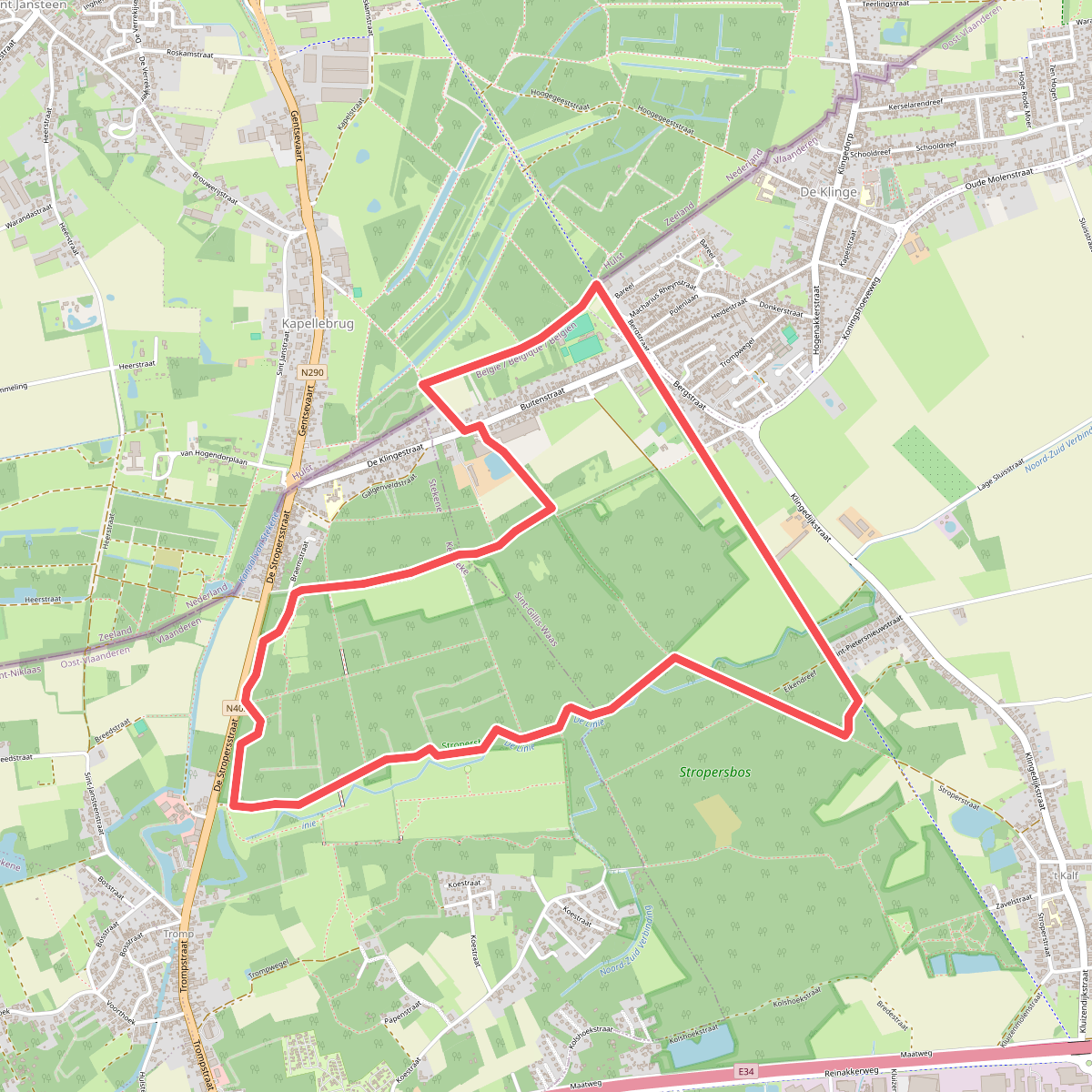 Stropersbos wandelroute