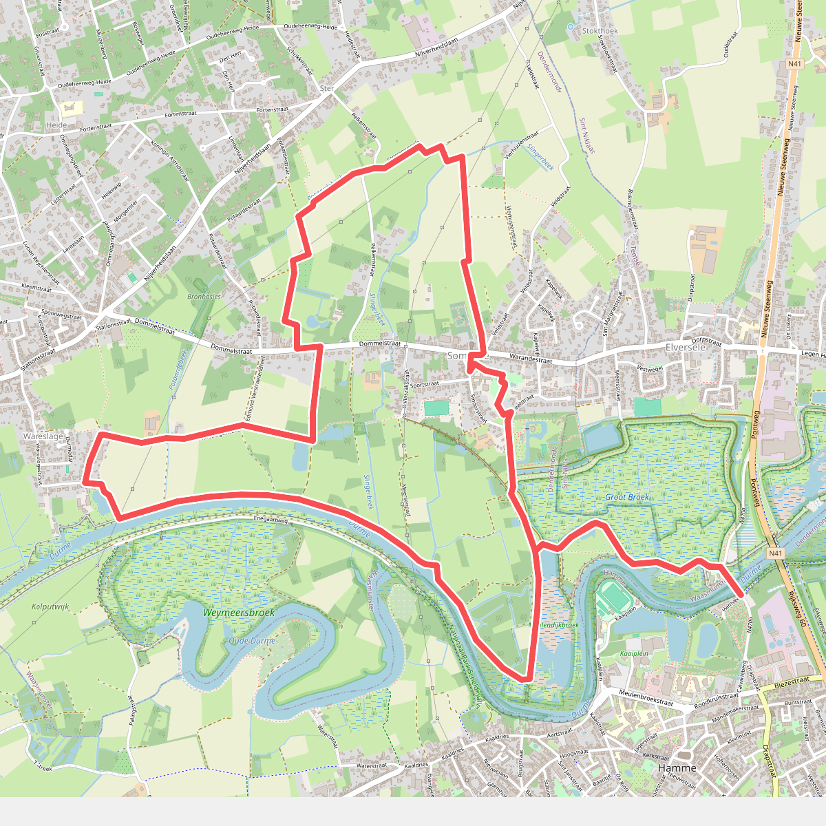 Sombeke-Oude Durme Wandelroute Lus 1