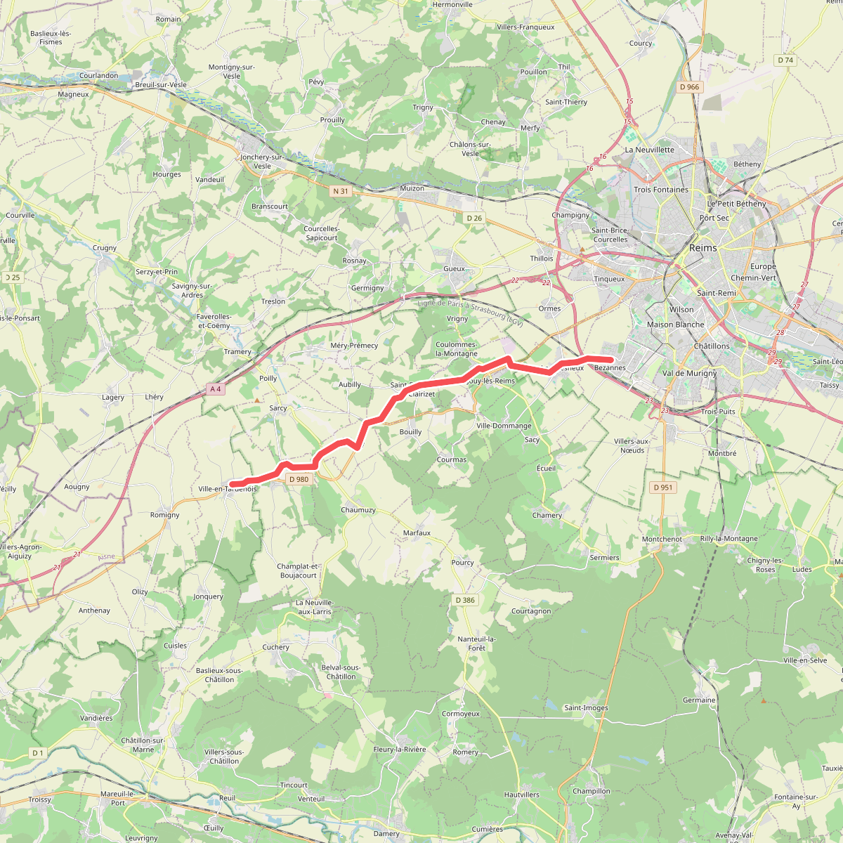 Chemin de Trèves, Bezannes - Ville-en-Tardenois